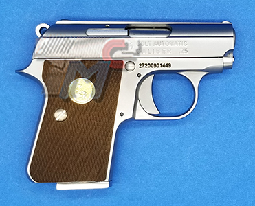 CyberGun(WE) CT25 Gas Blow Back Pistol with Marking (Silver) - Click Image to Close